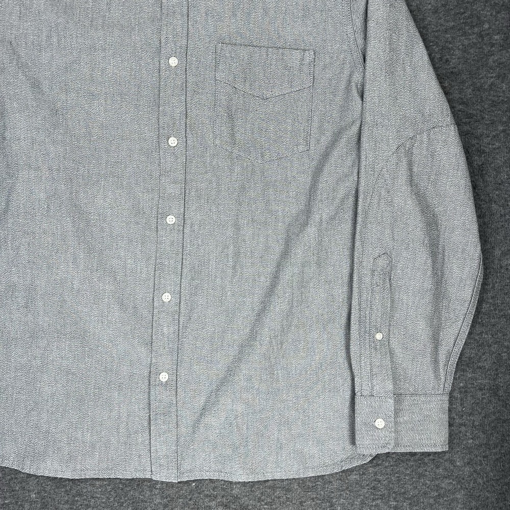 Flint and Tinder Selvedge Architect Shirt Mens 2XL Gray Japanese Slub Denim Slim - Picture 3 of 15